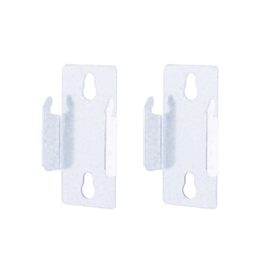 Wayfair Basics® Mounting Bracket Set for Basic Double Curtain Rod, Silver Steel