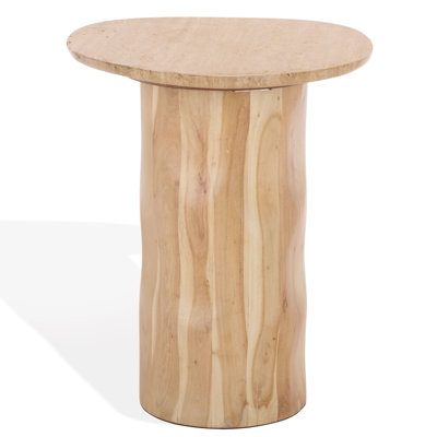 Jennamira Travertine Accent Table