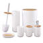 Ensemble d'accessoires de salle de bain 6 pièces Kuniaki - Ensemble complet avec brosse de toilette, poubelle, pompe à savon, porte-savon, porte-brosse à dents et tasse-285361607