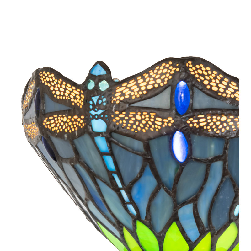 1 - Light Armed Sconce, Blue/Green/Beige