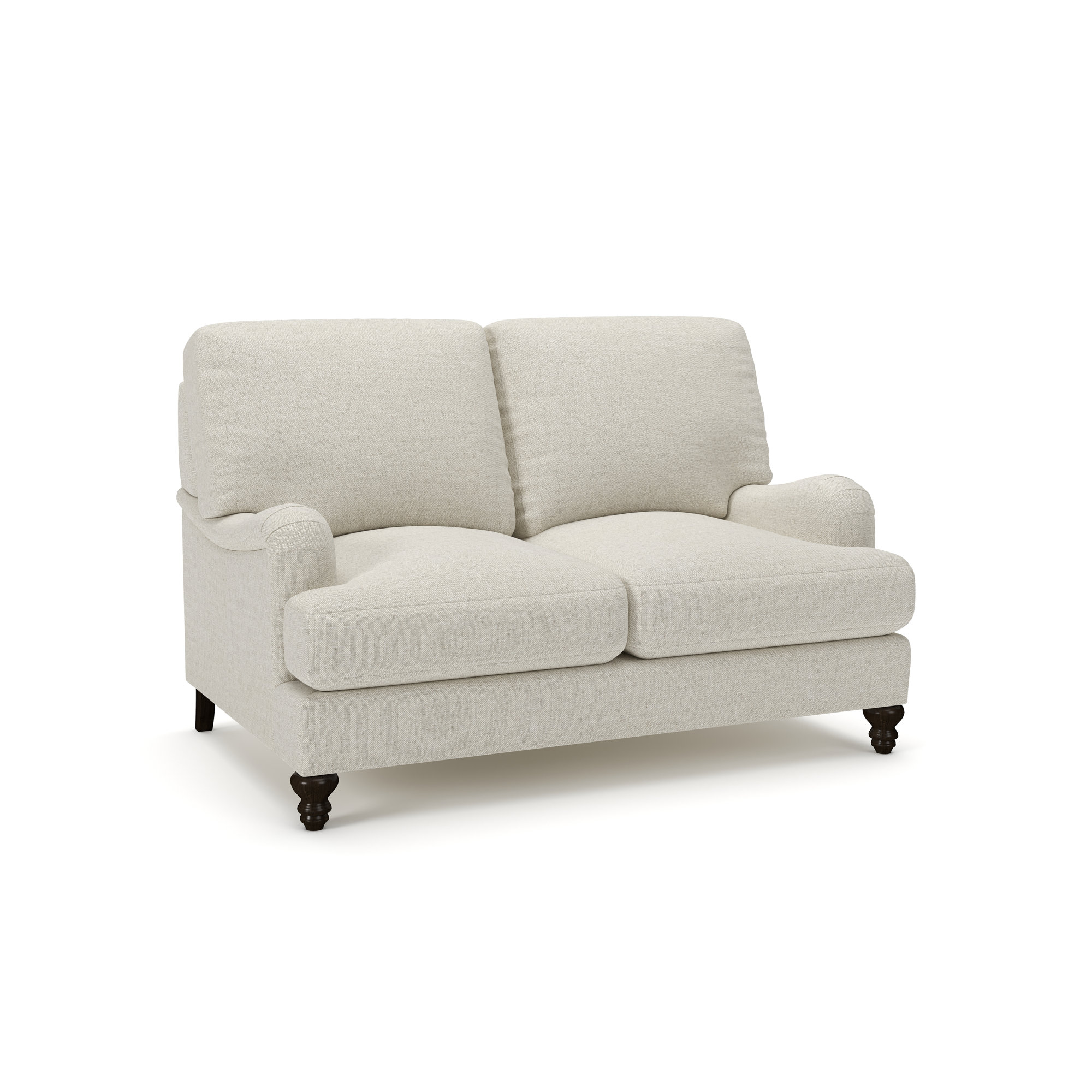 Walters 59'' Upholstered Loveseat, Macarena Light Gray Canvas