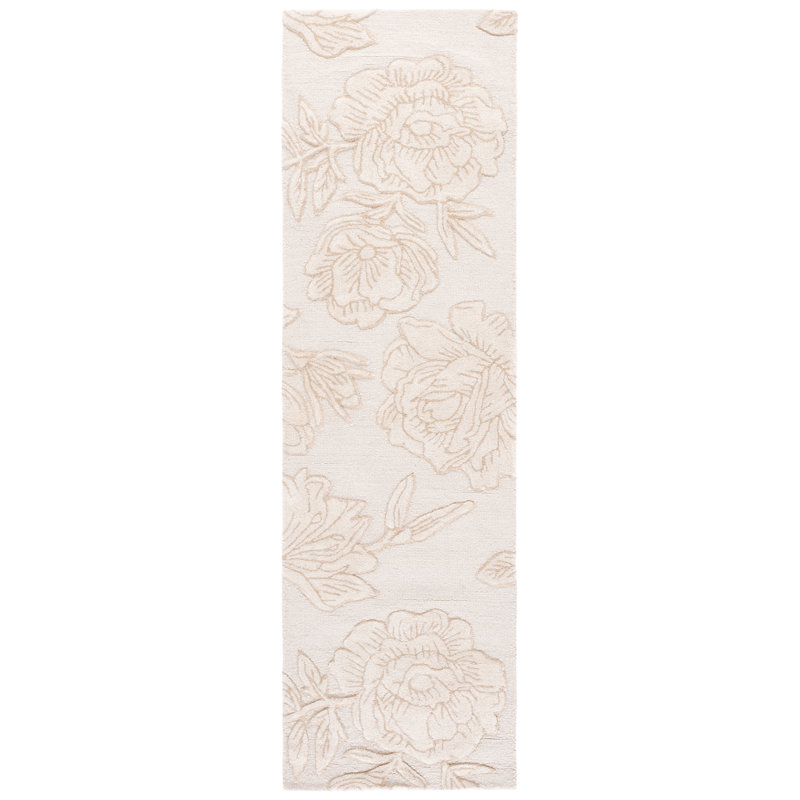 Glamour Hand Tufted Wool; Viscose; Cotton Floral Indoor Rug, Runner 2'3" x 8'