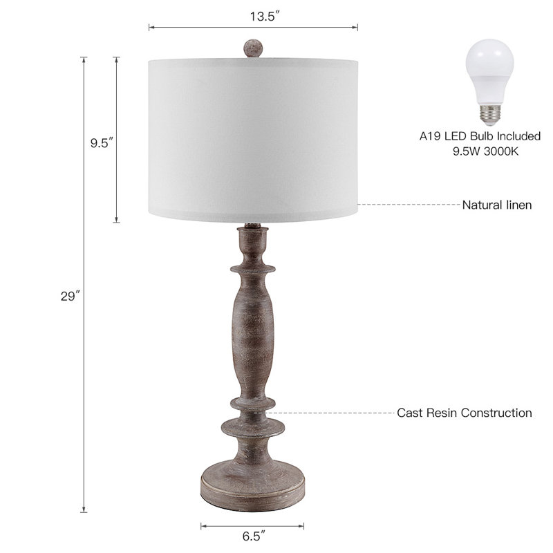 Pettit Resin Table Lamp