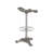 Cole And Grey Metal Weathered Antique Cast Iron Scroll Bar Stool With Cutout Textured Seat And Footrest