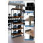4-Tier Wooden Folding Kitchen Storage Cart – 3.9" H, 100 lbs Capacity, Lockable Wheels & Removable Shelves – Space-Saving, No Assembly Required