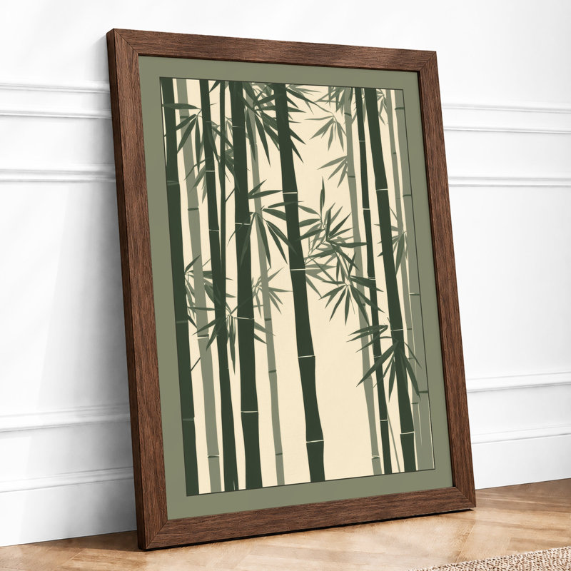 Quiet Bamboo Forest Japandi - Print, Walnut, A4 - 29.7 x 21.0 cm