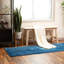 Tapis bleu cobalt à poils longs Tarlton-268775805