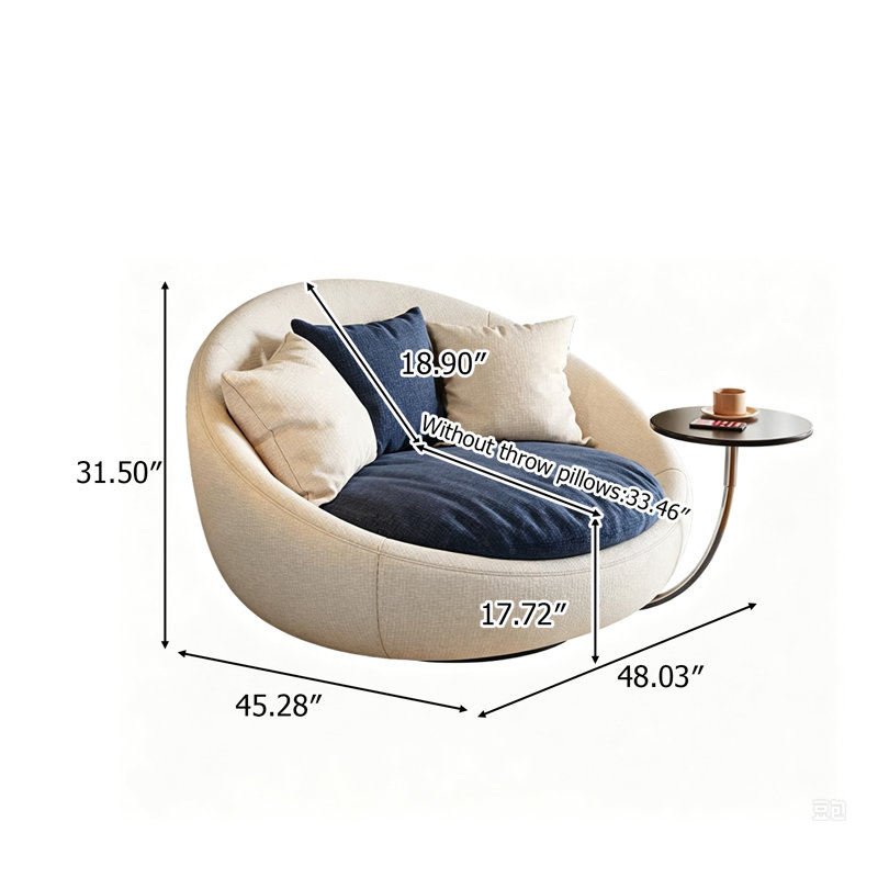 Chaise d'appoint 31,5 po H 31,5 po