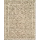 Alara Hand Knotted Wool Vintage Look Area Rug in Beige