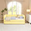 Lit de jour avec lit gigogne simple sans sommier, avec port USB et adorable tissu en forme de vague-396228047