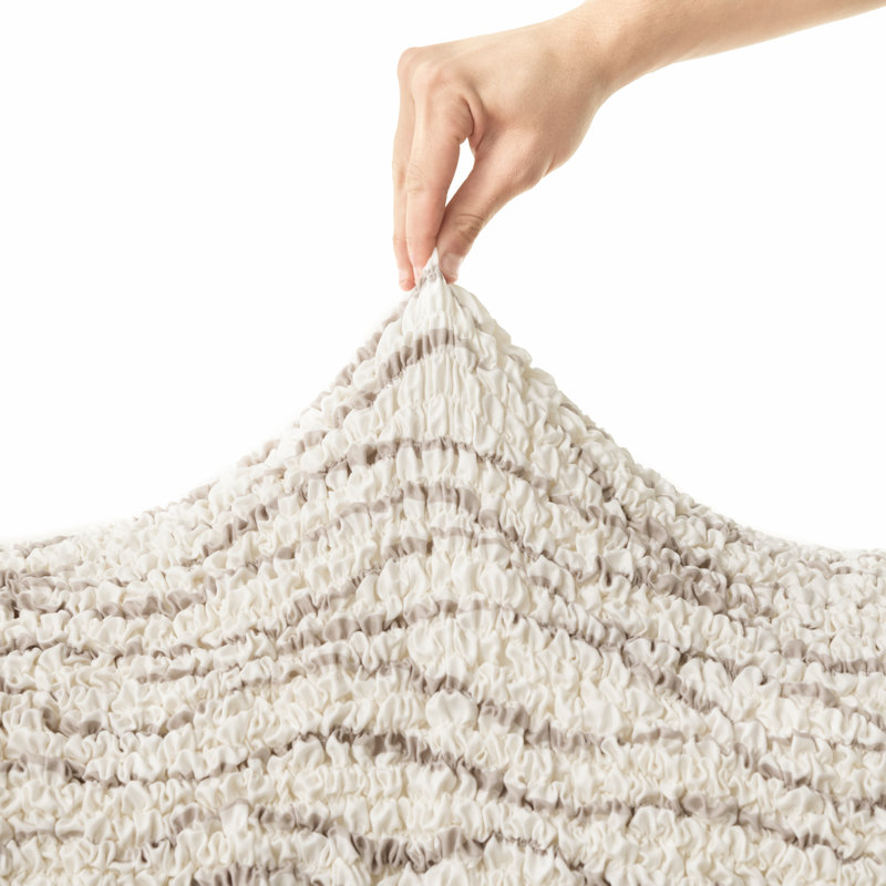 Housse extensible pour coussin décoratif - Durable et élégant - Collection Printed (ensemble de 2), Vanille Righe