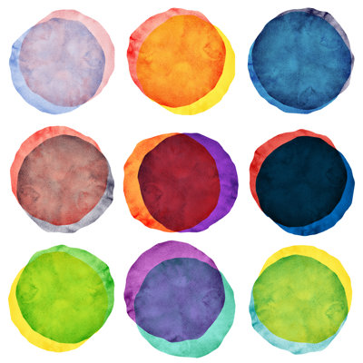 «Watercolor Painted Circles on Canvas» par Momentousphotovideo, impression