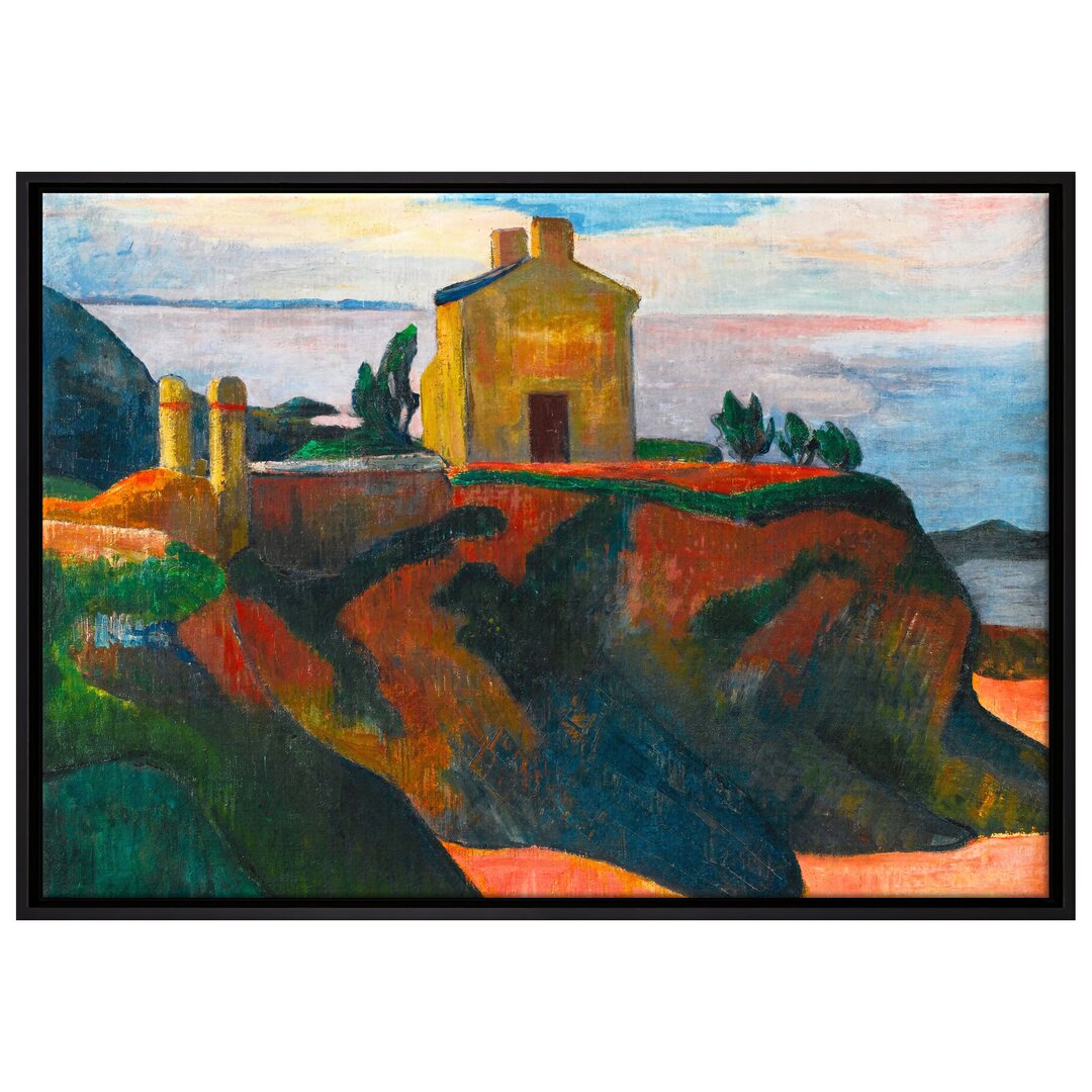 Gerahmtes Leinwandbild La Maison Du Pan-Du von Paul Gauguin