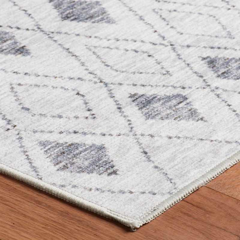 Tapis ivoire lavable en machine Chandler, Rectangle de 5 pi x 8 pi