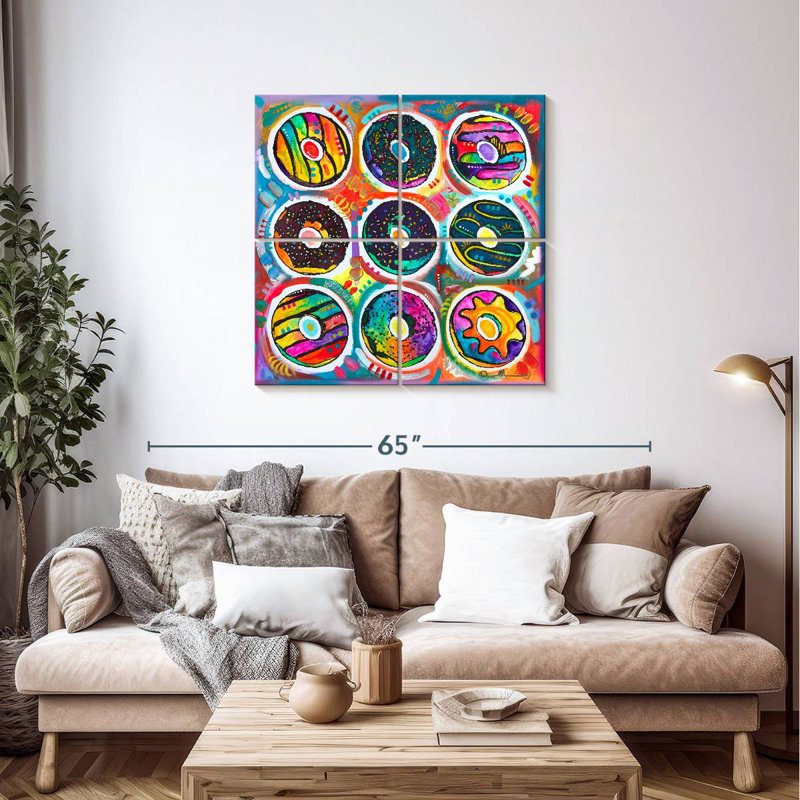Yarlin Doughnuts Patterns, 38" H x 38" W