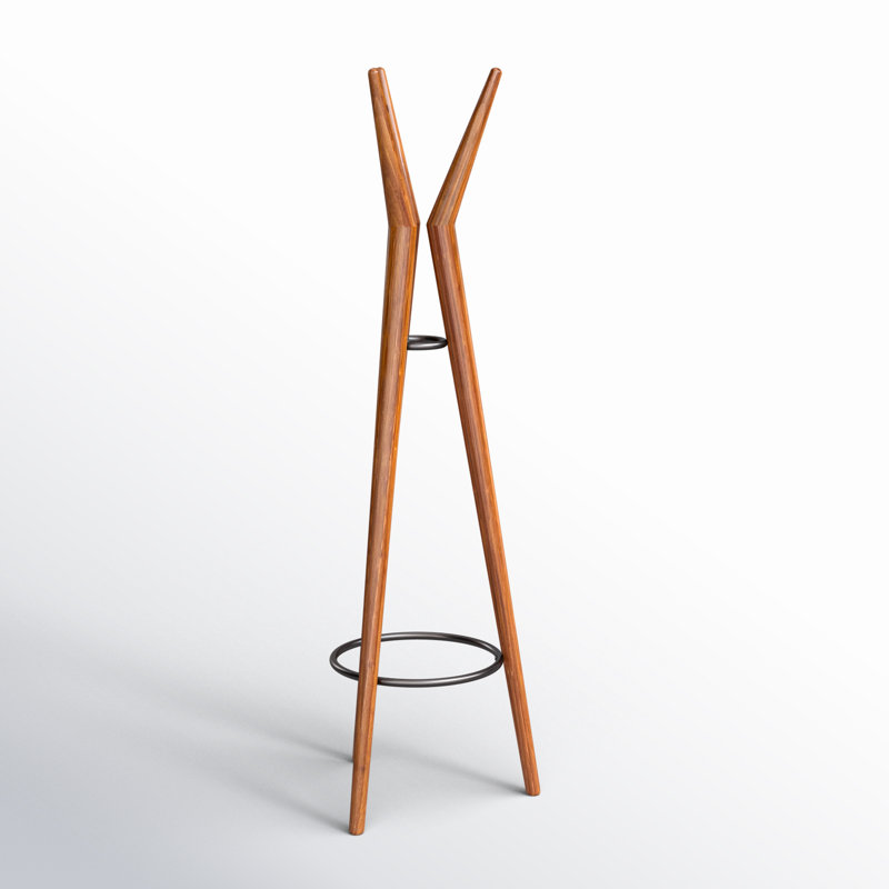 Avdhesh Solid Wood Freestanding 3 - Hook Coat Rack