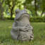 Statue de jardin grenouille de style zen de 16,75 po H MGO