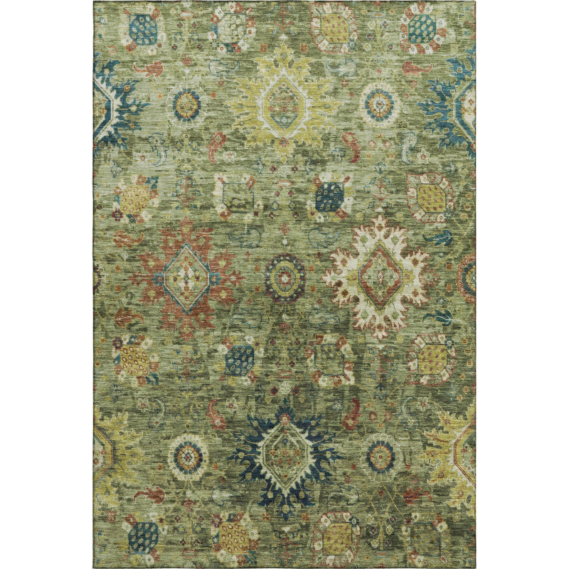 Premium Machine Washable Alaina AMF1927 Global Rug, Rectangle 2'6" x 3'10"