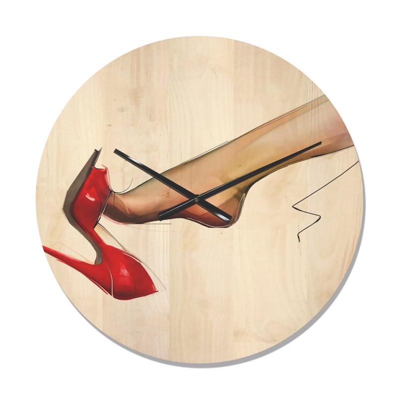 Horloge murale avec chaussures à talons hauts, Moyen