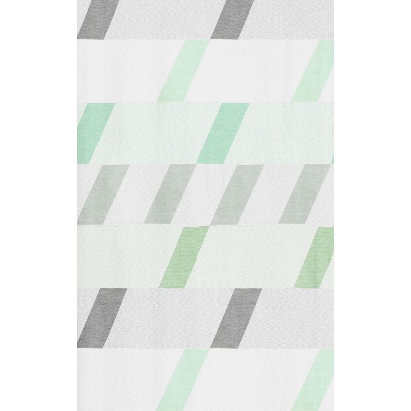 Lopez Room Darkening Single Panel, 225cm H x 132cm W, Light green/Grey/Black