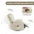 Heat Massage Manual Recliner Chair With Rocker And Swivel In Fabric For Living Room, Beige-217048567