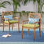 Ensemble de 2 chaises de patio avec 2 coussins verts