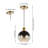 Shidler 7.5" 1-Light Mid-Century Modern Metal/Glass Adjustable Drop Globe LED Pendants