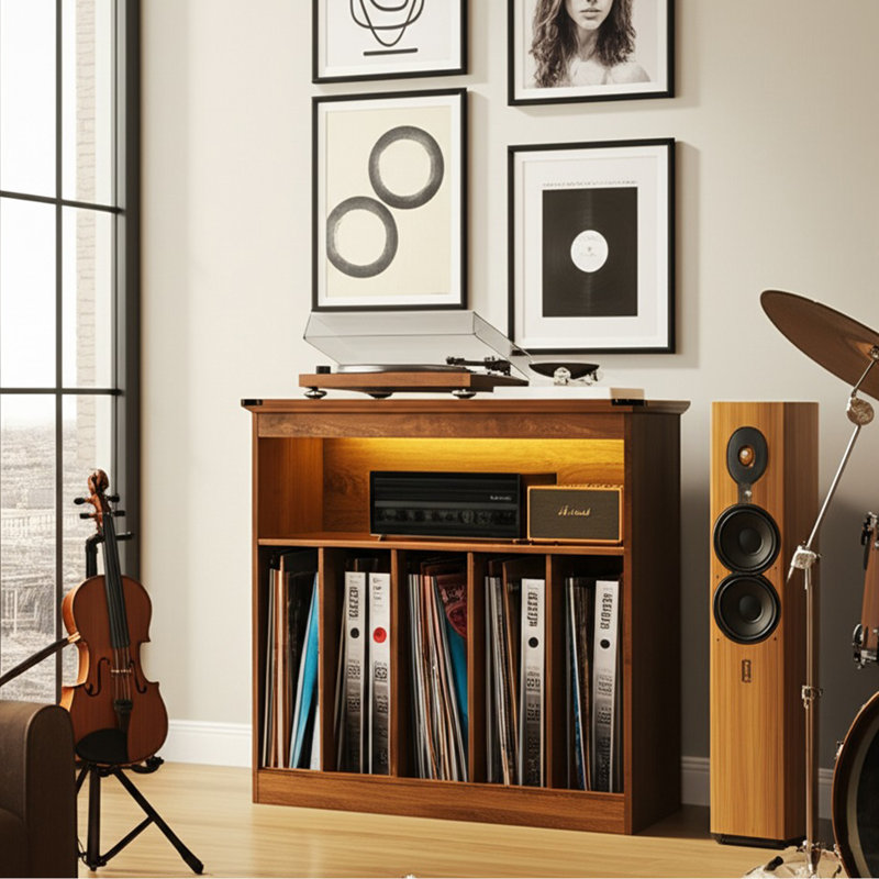 Support pour tourne-disque Farmhouse, Brown