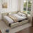 Upholstered Daybed With Backrest, Reversible Armrests, And Storage Drawers-1350107099-1349014263