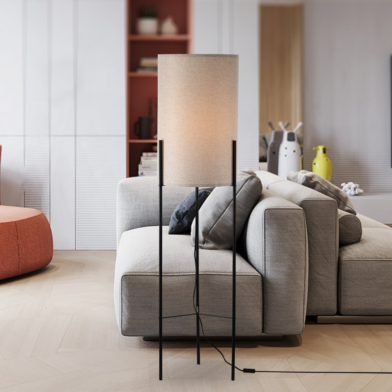 Dukinfield Linen floor lamp
