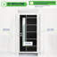 Porte d'entrée Calhome en verre givré noir moderne à 1 verre de 36 po x 80 po avec cadre en Vynyl à assemblage rapide et ensemble de moulure en brique pour porte d'entrée avant gauche résistante aux intempéries-129827297-129827298