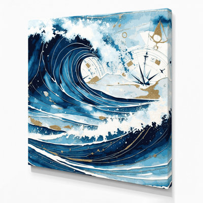 Art mural sur toile gris moderne Coastal