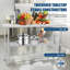 Table de travail en acier inoxydable de 24 po x 30 po avec tablettes réglables pour roulettes pour la cuisine commerciale, l'extérieur, le restaurant, l'hôtel et le garage-489755249