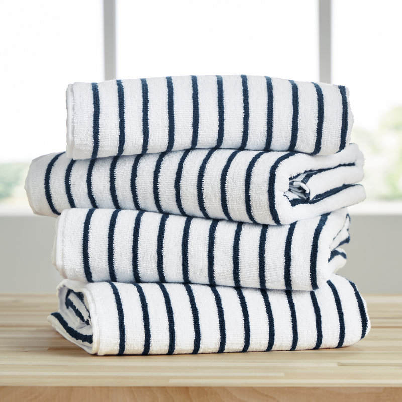 100% Cotton Cabana Beach Towel, Navy