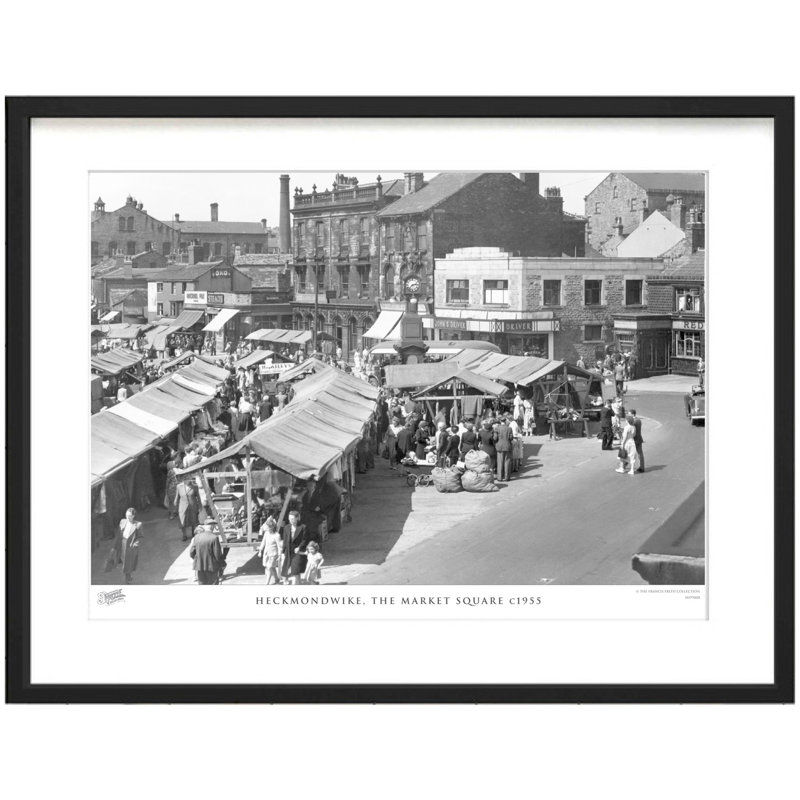 Heckmondwike, The Market Square C1955 - Single Picture Frame Print, 45cm H x 60cm W x 2.3cm D