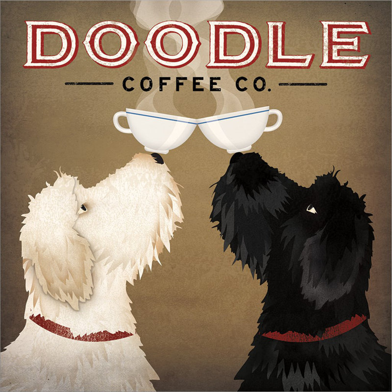 «Doodle Coffee Double IV» par Ryan Fowler, art mural encadré