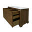 Elgin 60"W Marble Top 4 Drawer Double Bathroom Vanity, Brown-666045661