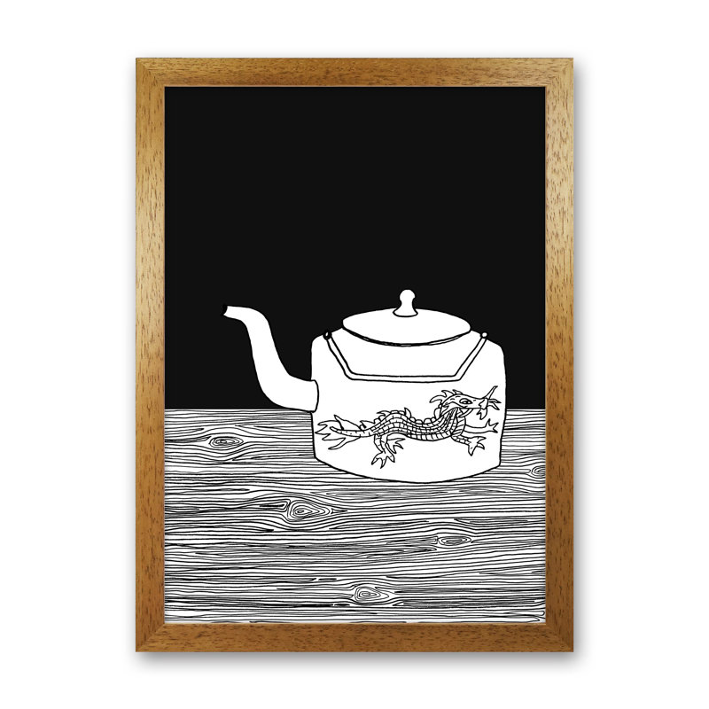 Bhutan Teapot by Carissa Tanton - Print, 88cm H x 64cm W x 3cm D, Oak Framed