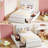 Upholstered Twin Bed Frame for Kids with 2 Drawers, Velvet Twin Bed for Girls, Boys, Sturdy Platform Bed, No Box Spring Needed, Noise Free, Beige-734793152-734793183