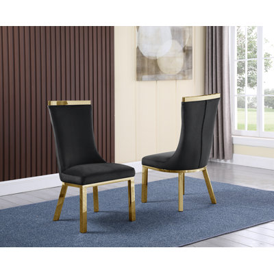 Felizardo 19'' H Velvet Upholstered Side Chair;Parsons Chair