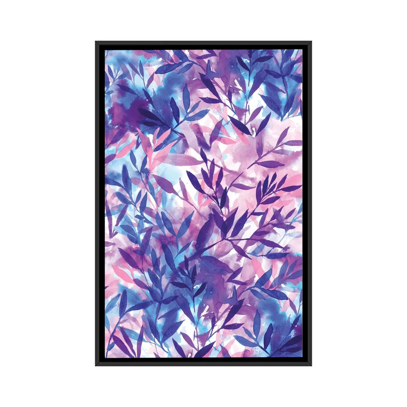 « changes mauve », impression sur toile, H 26 po x l 18 po x P 1,5 po, Toile avec cadre noir, Pas de tapis