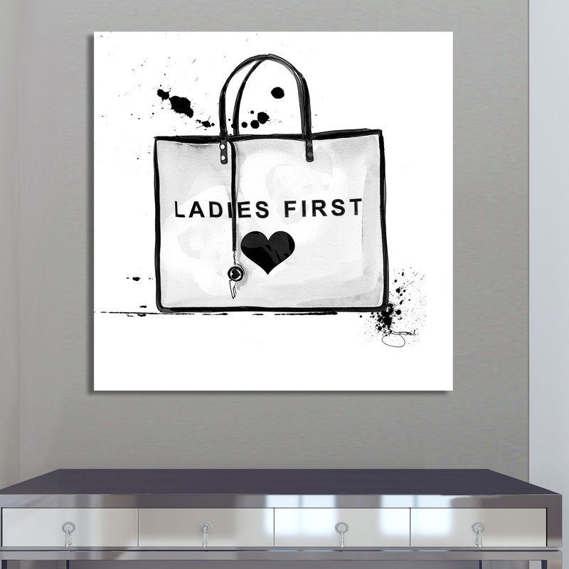 «Ladies First 2A», reproduction d'impression sur toile encadrée, H 18 po x l 18 po x P 1 po, Toile tendue