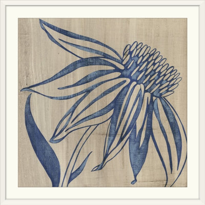 Indigo floral «Indigo Coneflower», reproduction d'art Chariklia Zarris