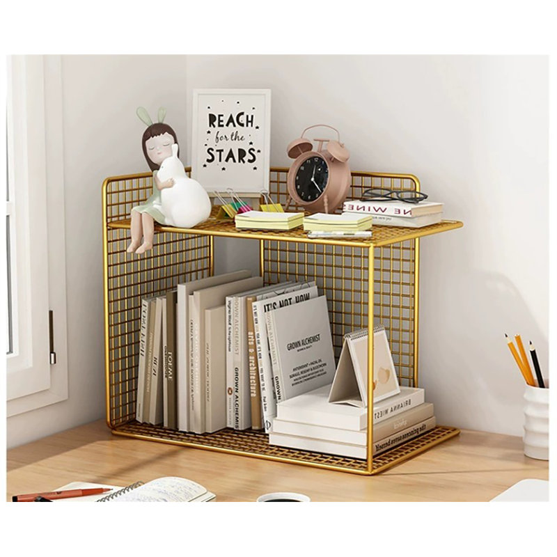 Rangement de bureau en métal Razja, Or