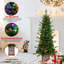 4FT Pre-Lit Green Christmas Tree with Glitter Base & 100 Multicolor LEDs-779658844