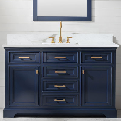 Zoila 54'' Single Bathroom Vanity with Quartz Top