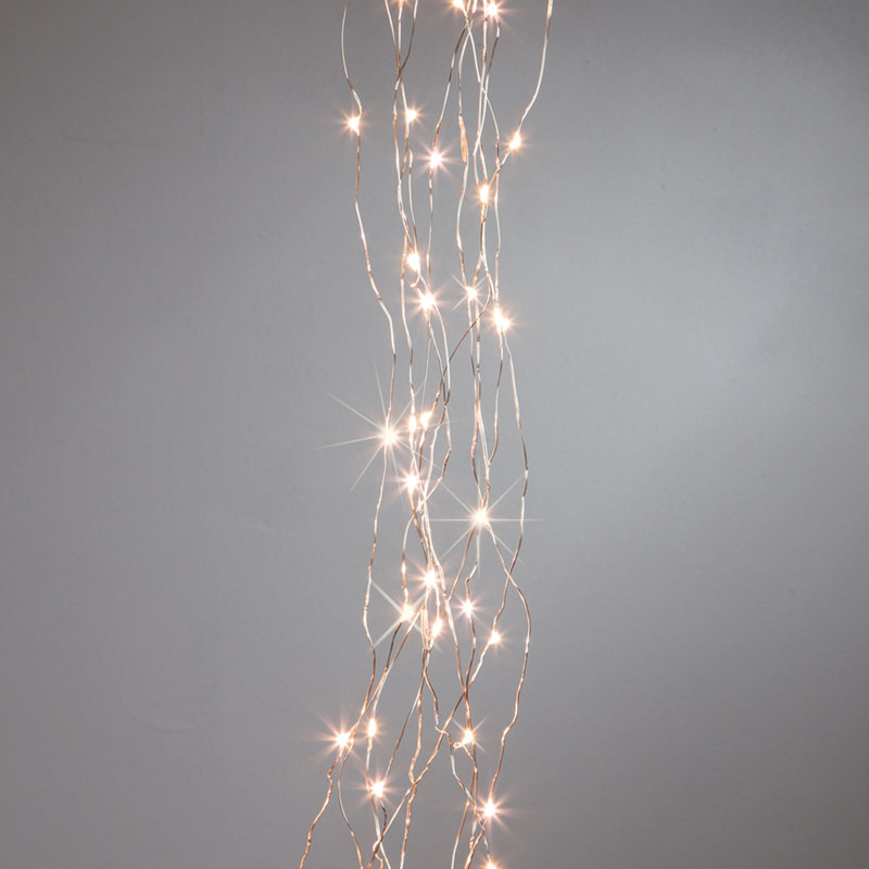 Chaîne de fée à l’intérieur 200-ampoule 6 pi twinkle Degnan, Blanc