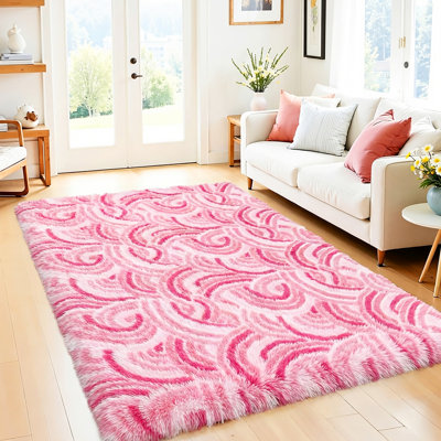 Non-Slip Cute Fluffy Shag Area Rug