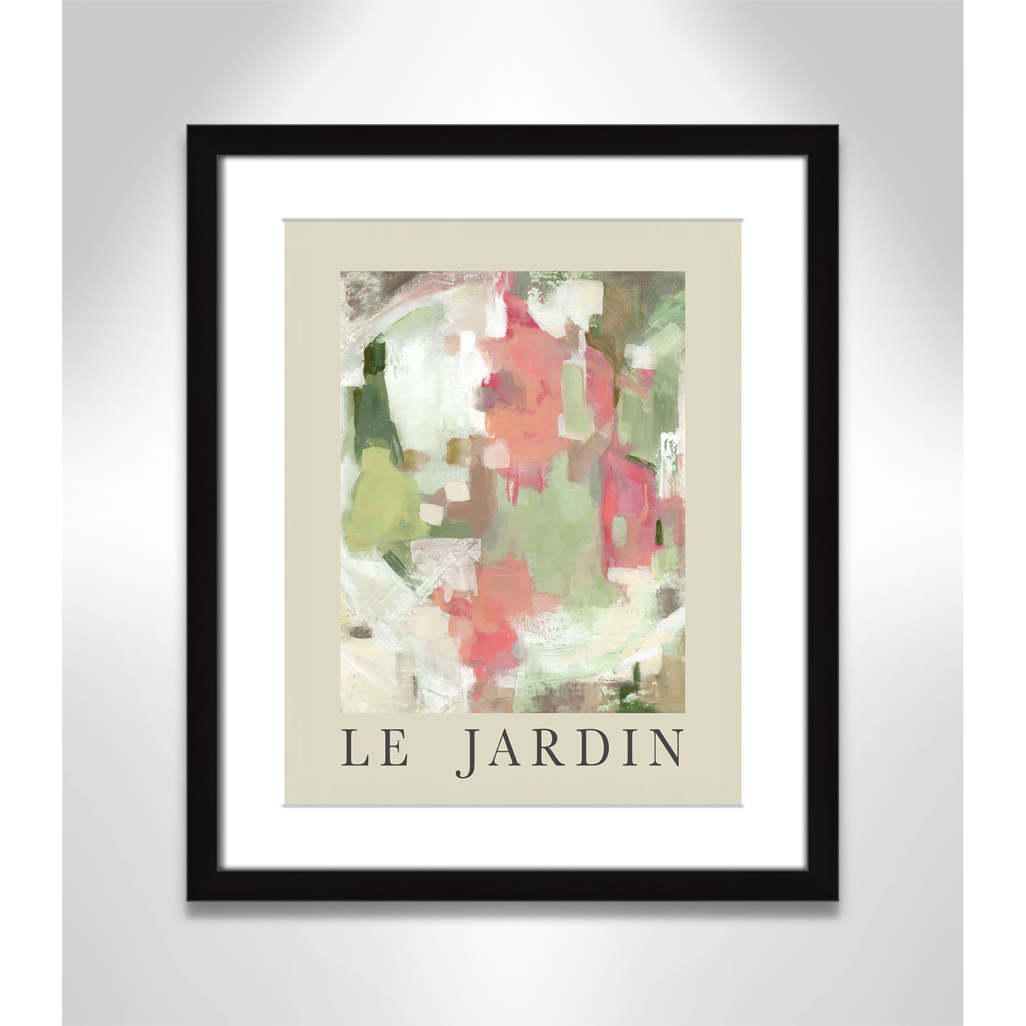 Botanical Poster Collection " Le Jardin " by Carol Robinson, Black Single Picture Frame, 19" H x 16" W x 1.25" D, Yes