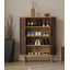 Armoire d'appoint ronde de style crème moderne